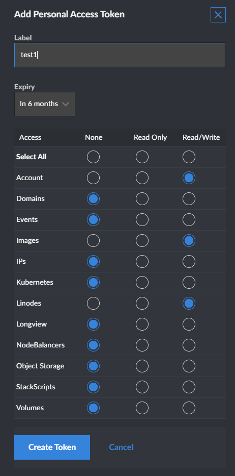 Linode api key